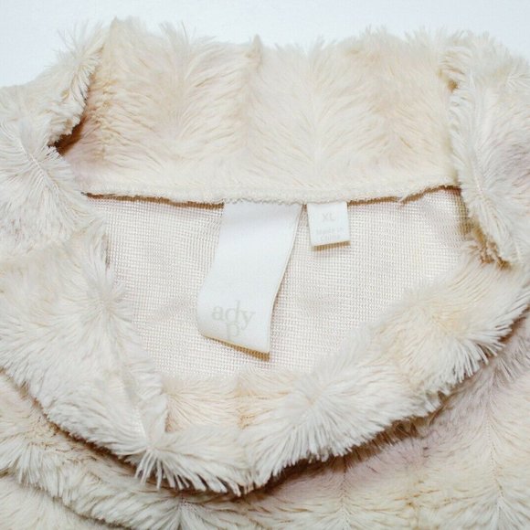 Ribbed Faux Fur Mock Neck Pullover Teddy Sweater - Picture 7 of 9